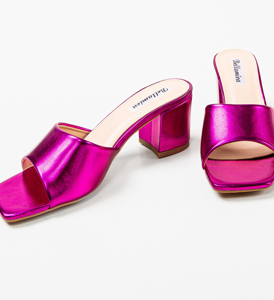 Saboti Dama Coraline Fuchsia | Sandale cu Toc Elegante - imagine 4