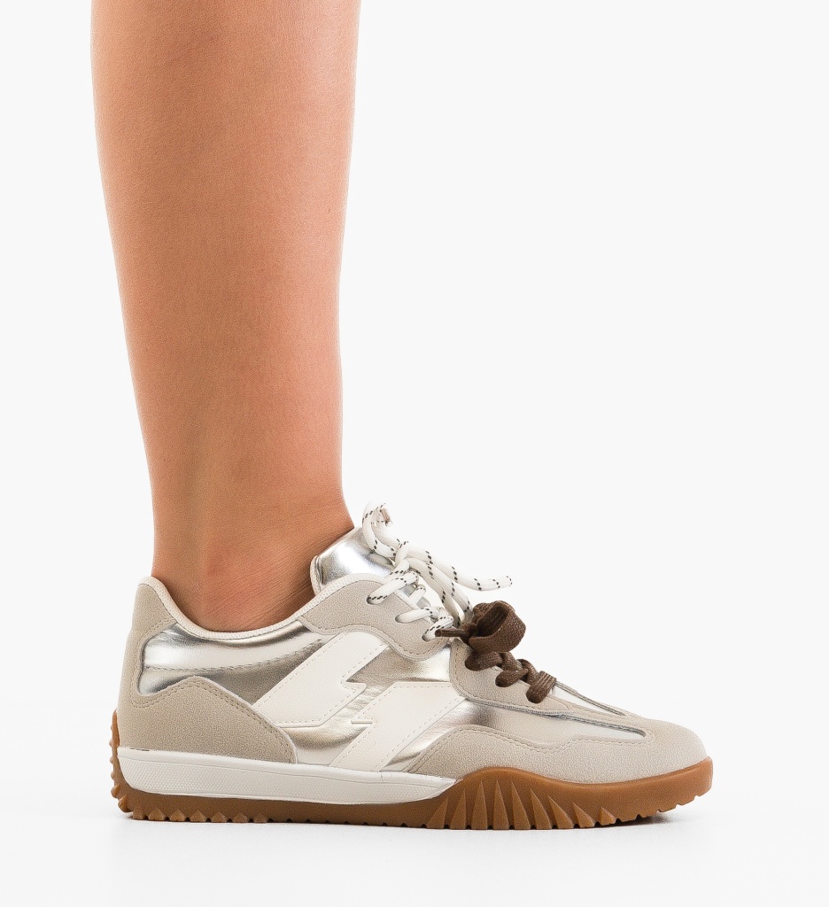 Pantofi Sport Velma Argintii - Confort & Stil - imagine 6