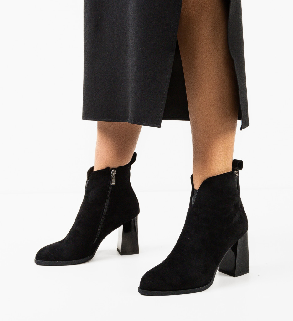 Botine Dama Feltry Negre - Eleganță și Confort - imagine 2