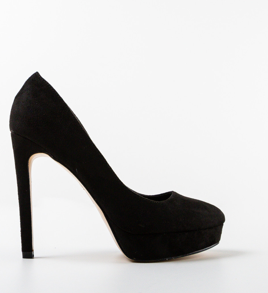 Pantofi Dama Tianna Negri cu Toc Elegant - imagine 4