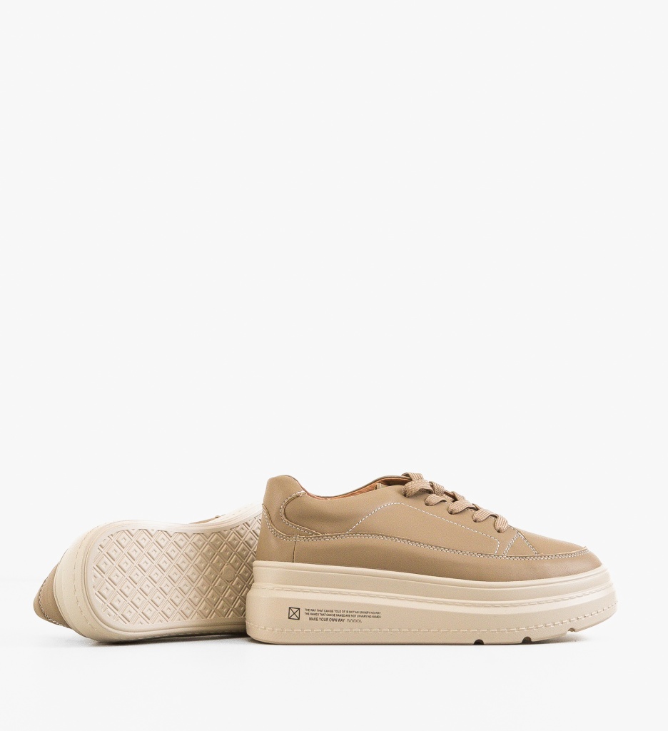 Sneakers Dama Moon Khaki - Confort și Stil Urban - imagine 4