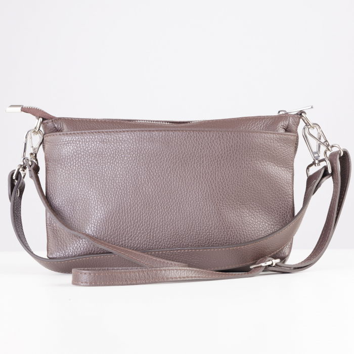 Geanta Crossbody Shopika Piele Naturală 3 Compartimente