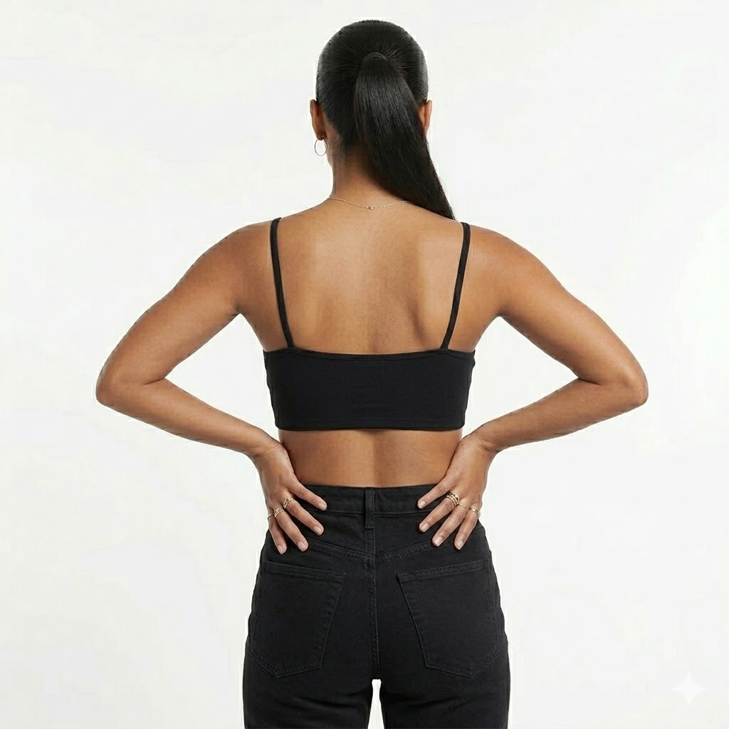 Bustiera Bumbac Picadili Negru | Confort Zilnic - imagine 2