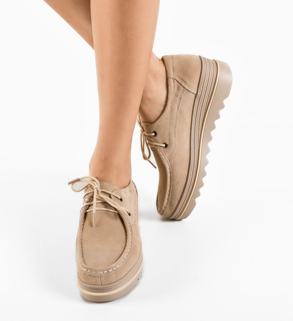 Pantofi Casual Sagrio Bej - Confort și Stil - imagine 4