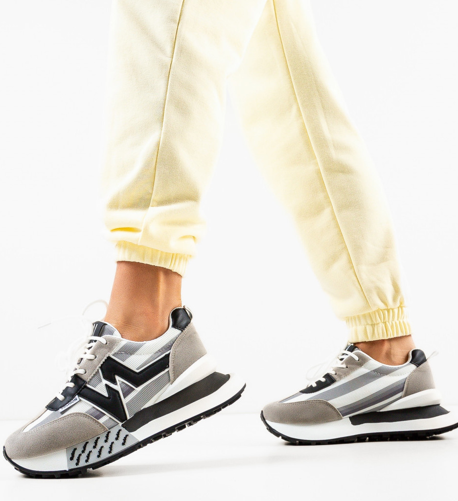 Sneakers Dama Dante Gri - Confort și Stil - imagine 3