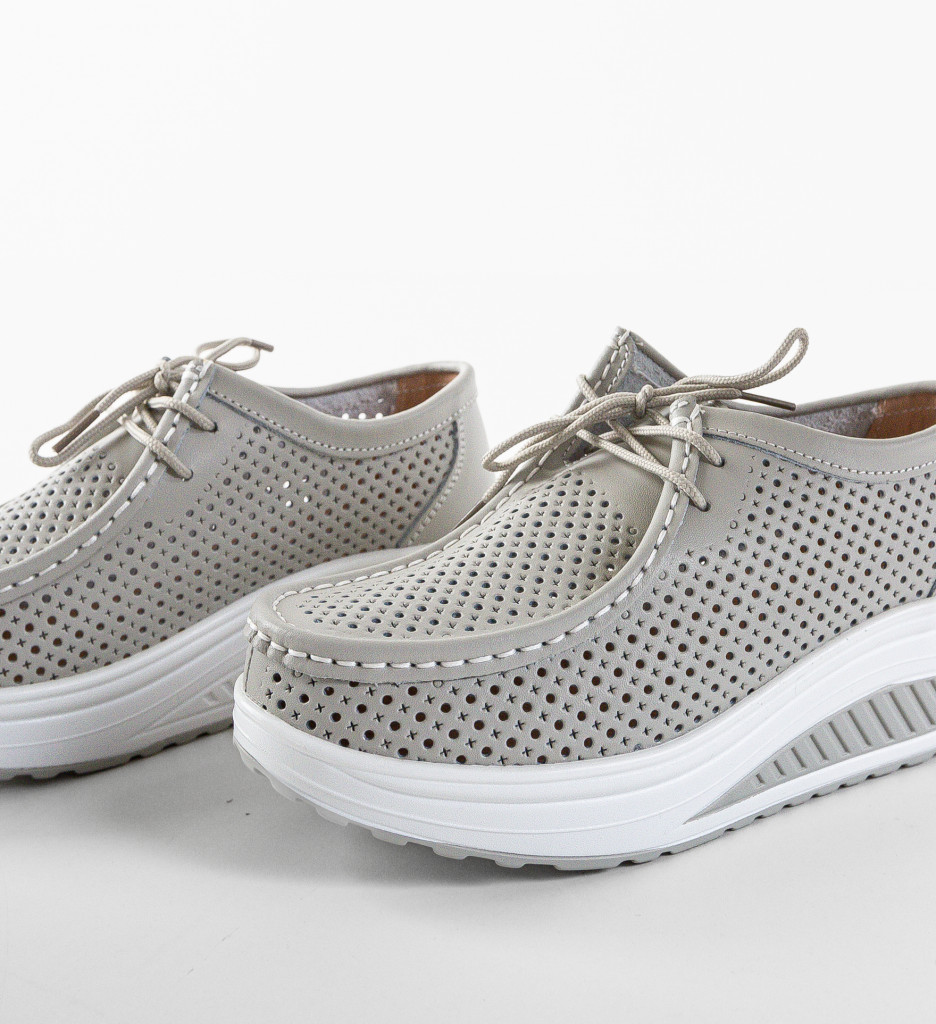 Pantofi Casual Baroco Gri | Confort & Stil - imagine 6