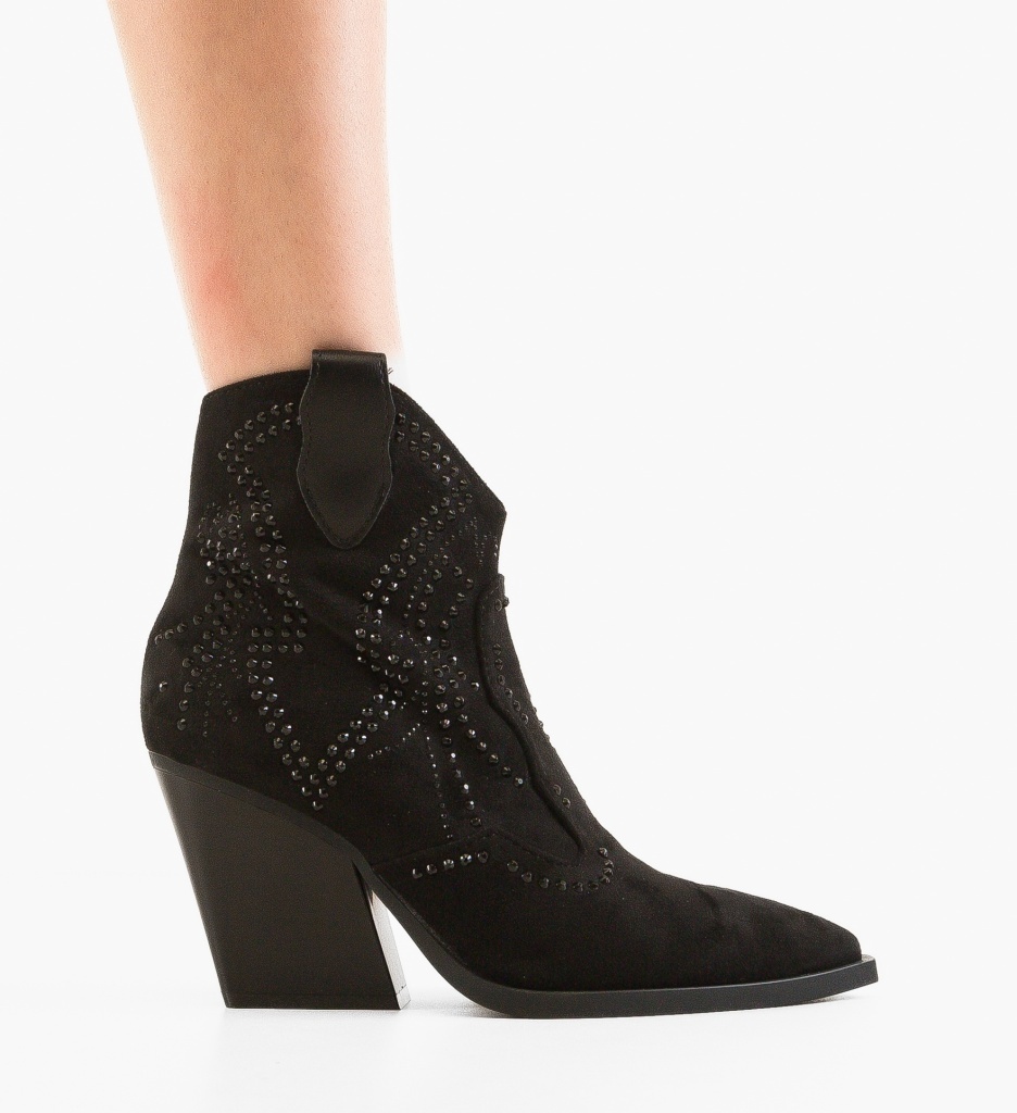 Botine Dama Leila Negre - Eleganta si Stil - imagine 6