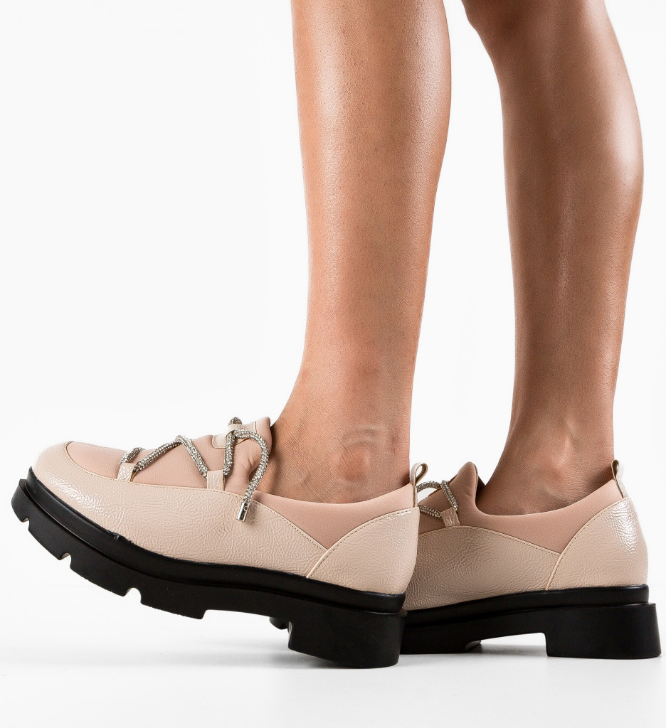 Pantofi Casual Dama Bej - Confort și Stil - imagine 3