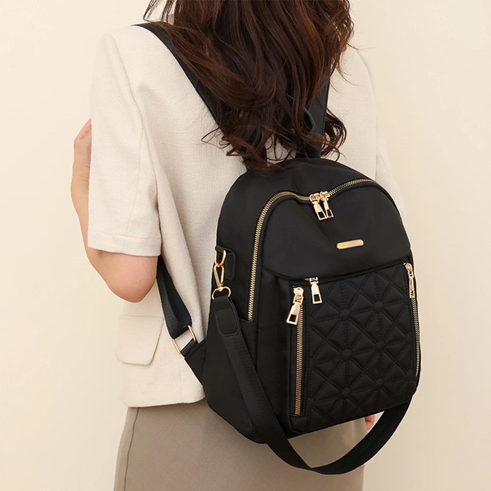 Rucsac de dama Delis Cybele GT2622, Negru, impermeabil - imagine 6