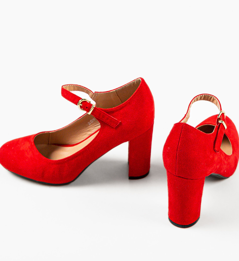 Pantofi cu toc Kimberly Rosii - Eleganță și Stil - imagine 7