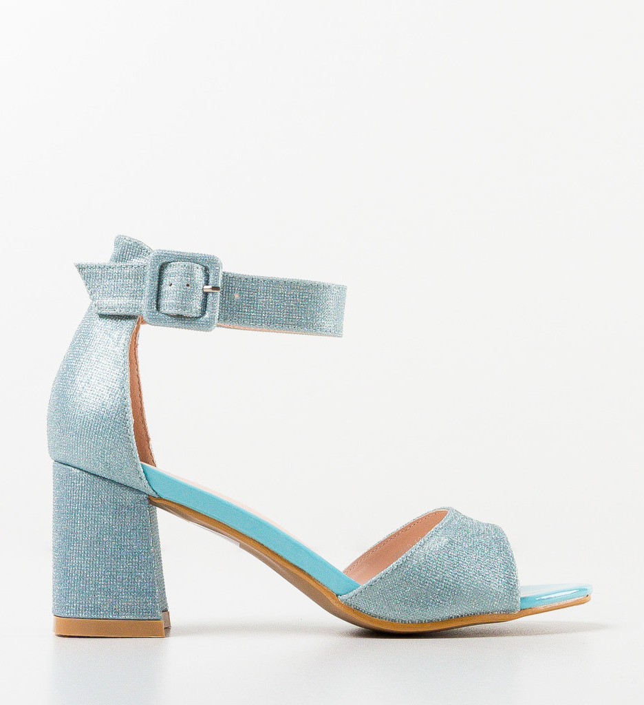 Sandale cu Toc Albastre Maddox | Eleganta Maxima - imagine 5