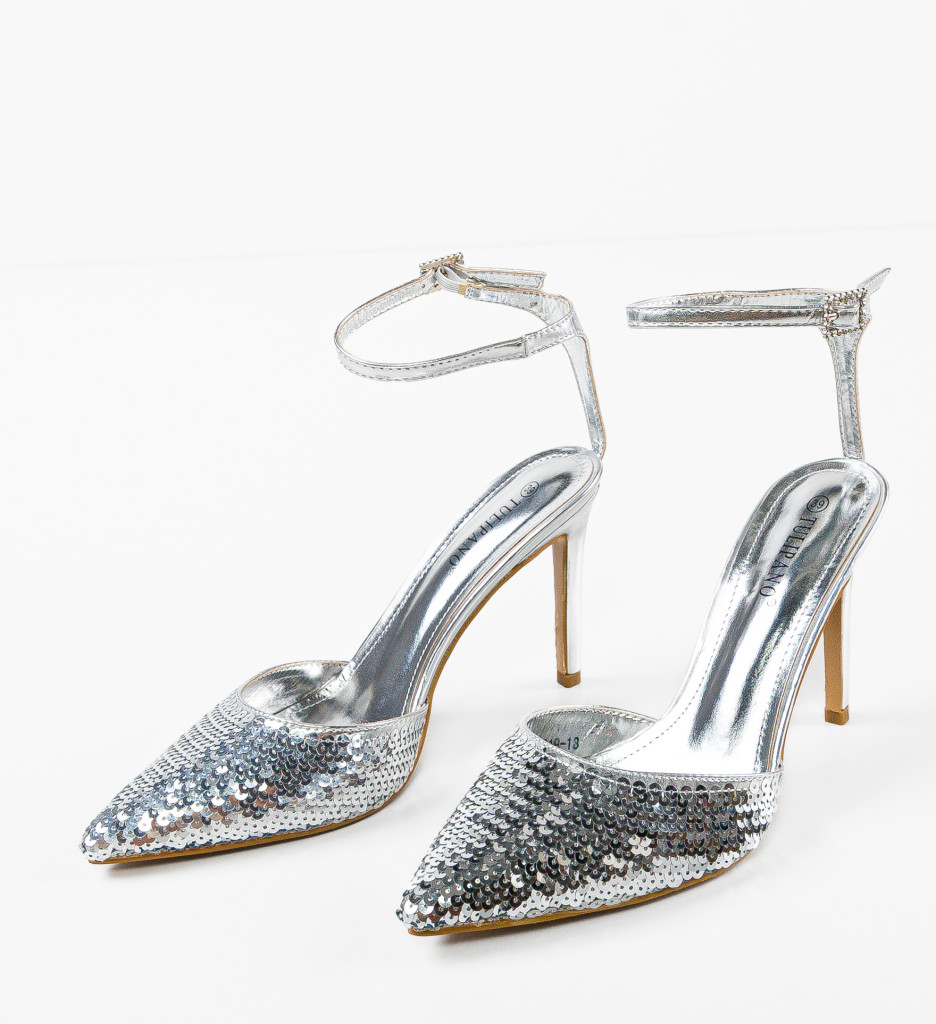 Pantofi Dama Argintii Zhelimi - Eleganta Maxima - imagine 6