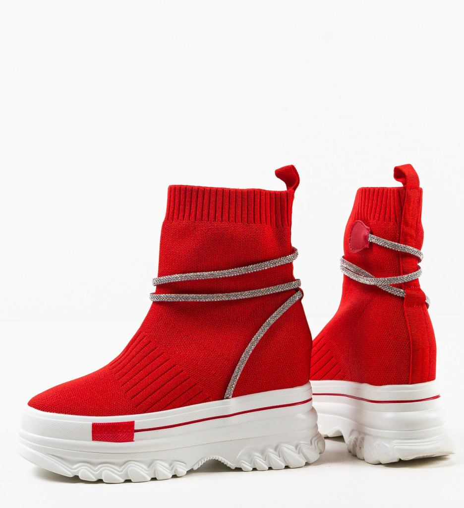 Sneakers Dama Rosii - Confort si Stil Urban - imagine 7