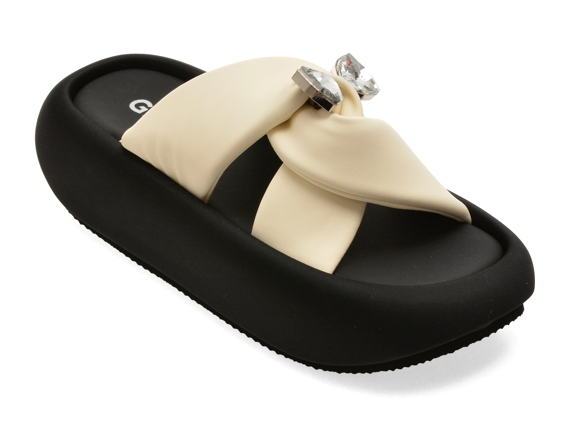 Papuci GRYXX Albi din Piele Ecologică | Confort Stilat