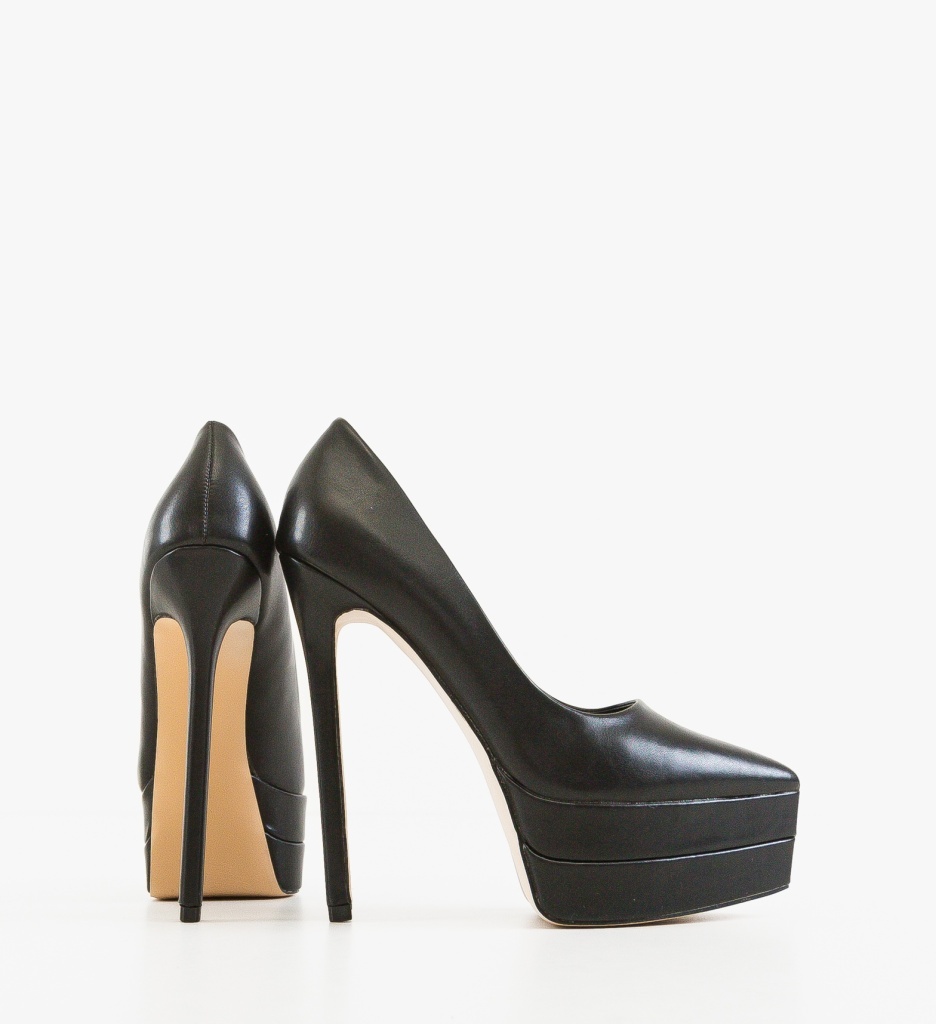 Pantofi Toc Eleganți Heath Negri - imagine 7