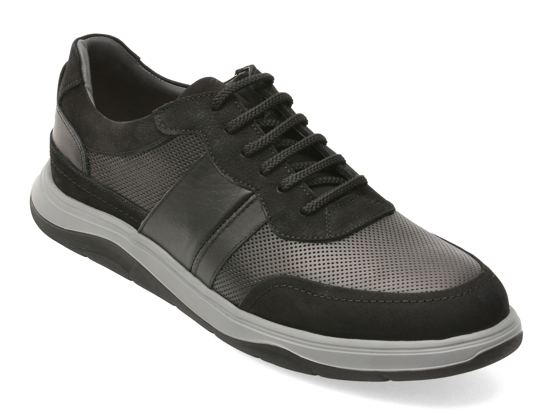 Pantofi Sport OTTER Negri Piele Naturală