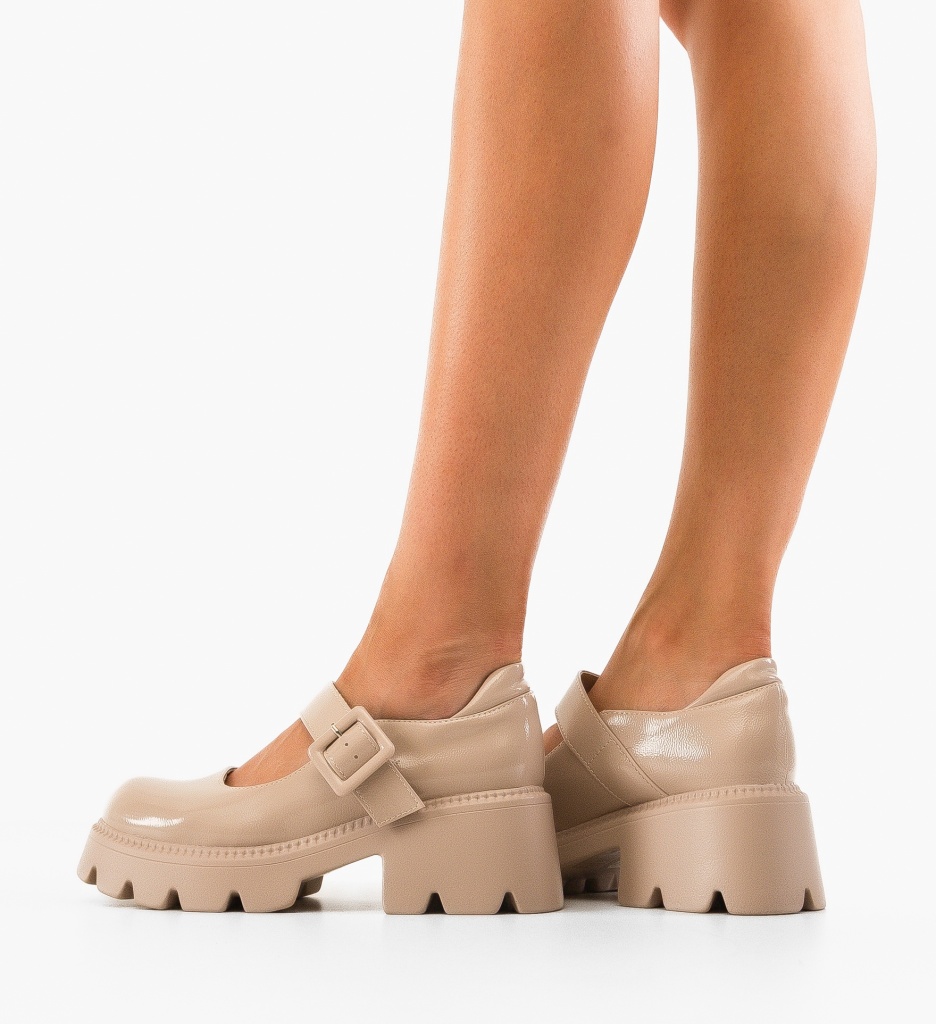 Pantofi Casual Dama Nude - Confort și Stil - imagine 2