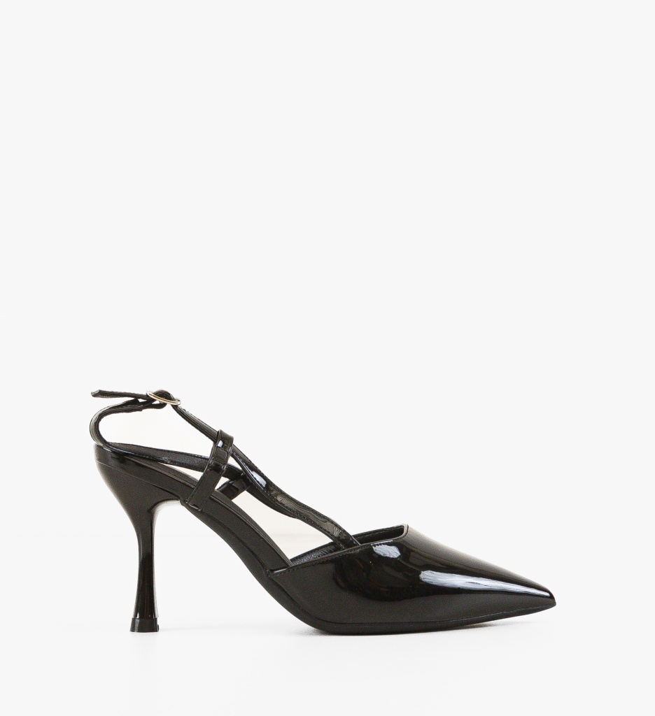 Pantofi Ohca Negri Eleganți cu Toc - imagine 6
