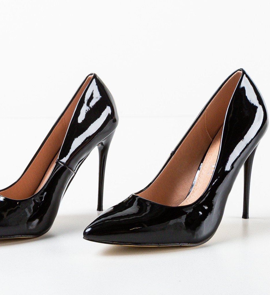 Pantofi Telio Negri Eleganți cu Toc - imagine 6