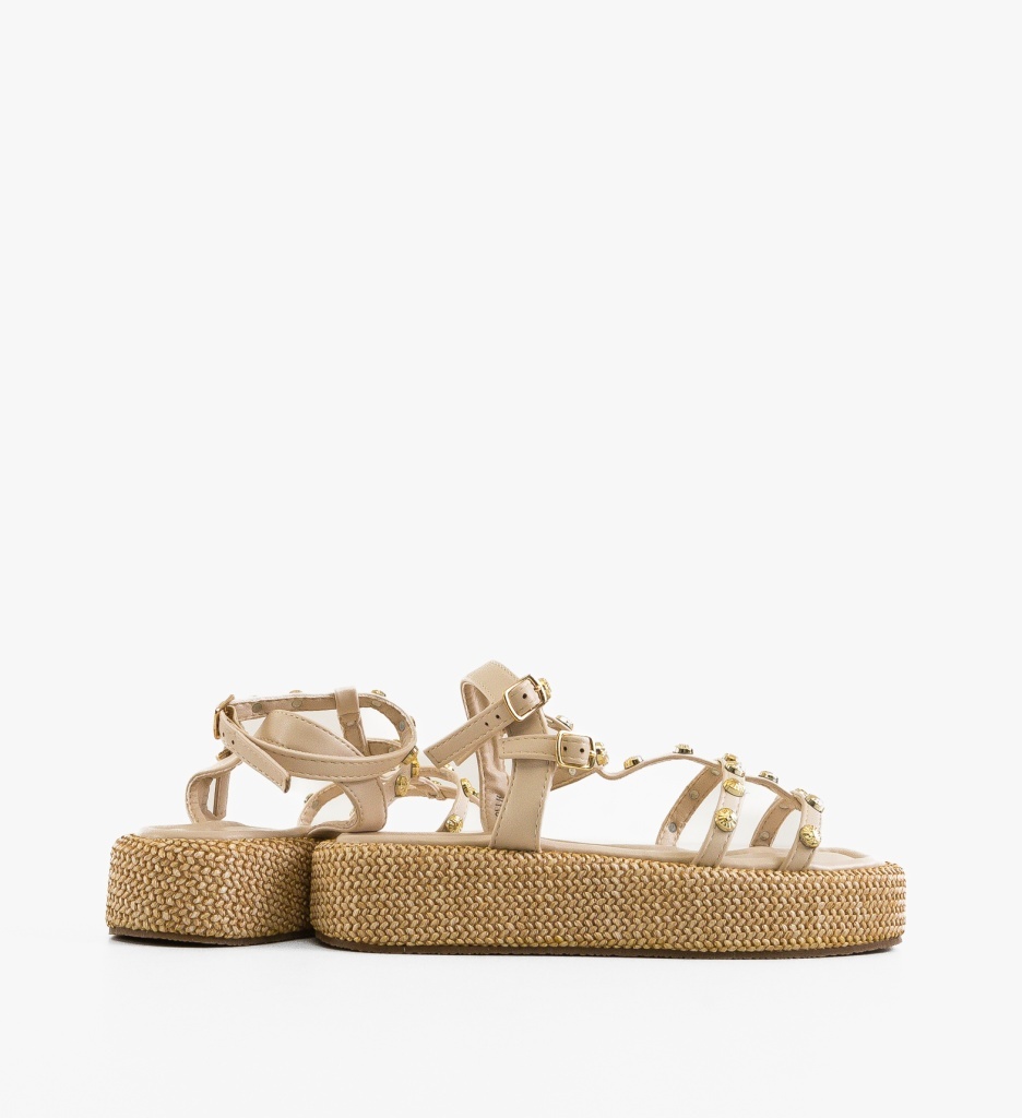 Sandale Straw Bej | Confort și Eleganță - imagine 3