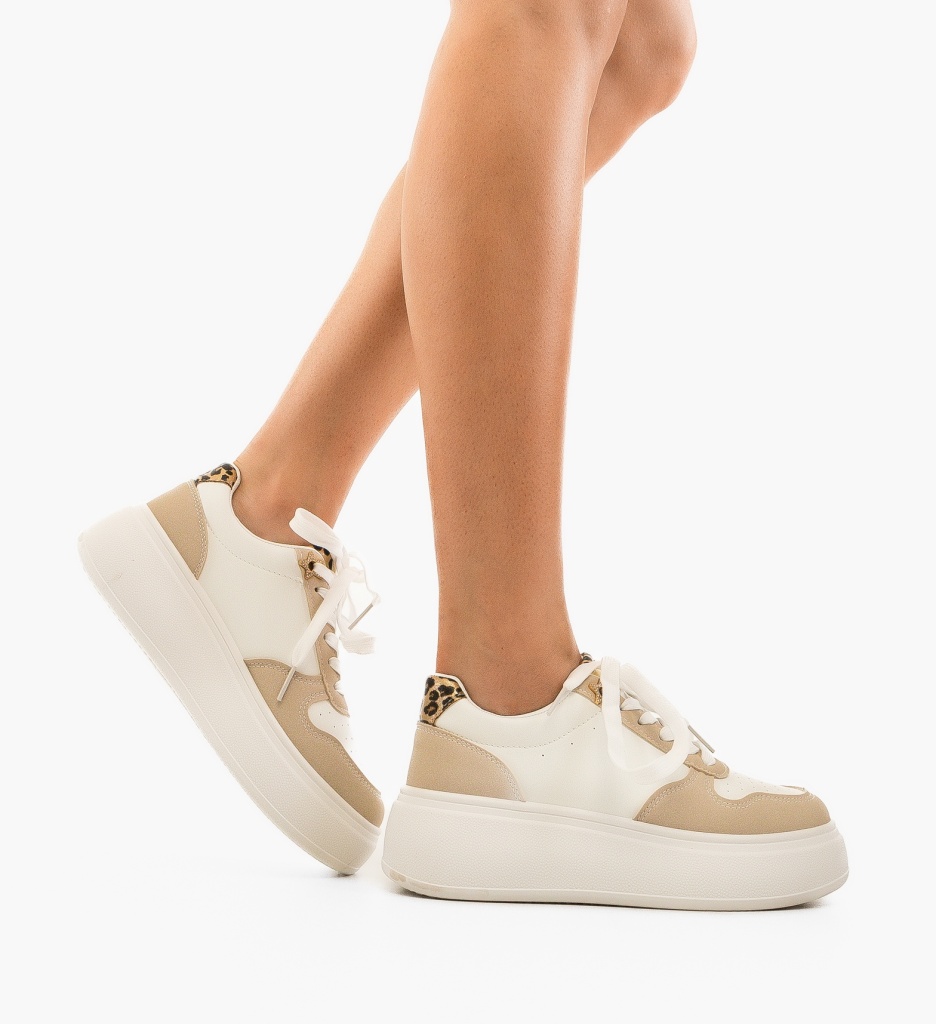 Sneakers Dama Halima Bej - Confort & Stil - imagine 2