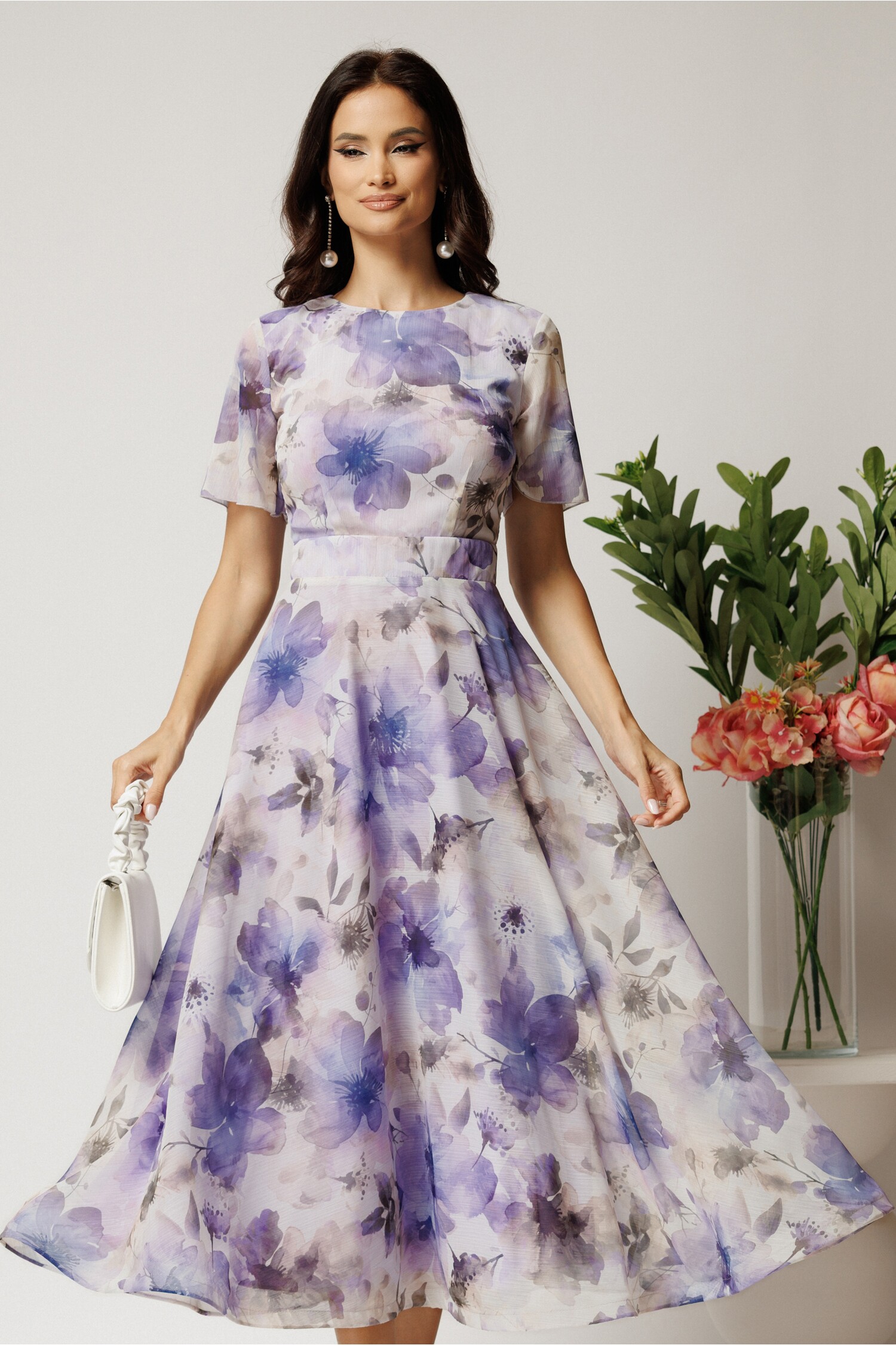 Rochie DY Fashion Lila Floral Clos | Eleganță Vapoasă