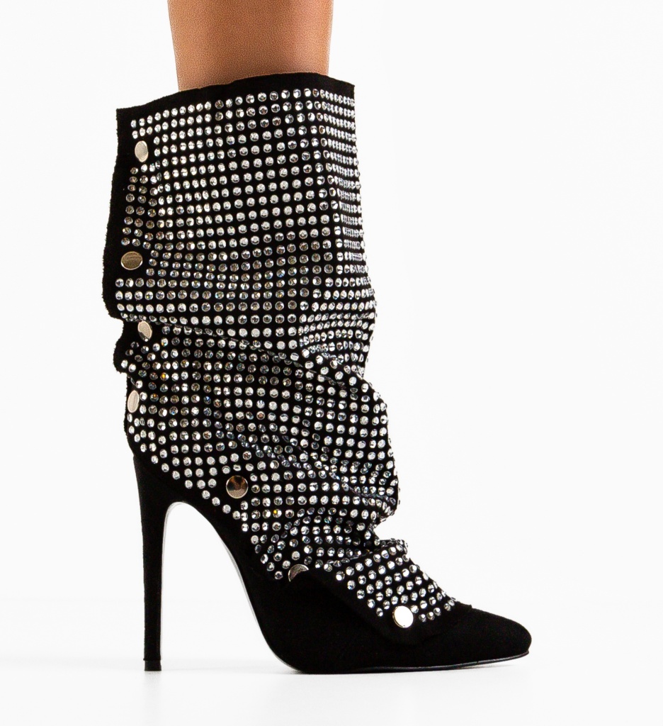 Botine Dama Molotow Negre - Eleganță și Stil - imagine 2