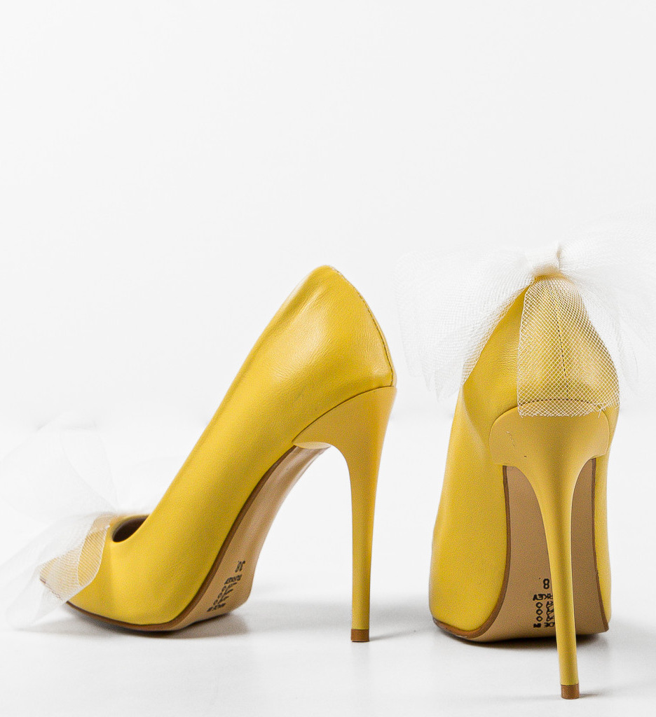 Pantofi Merlyn Galbeni - Eleganță și Stil - imagine 4