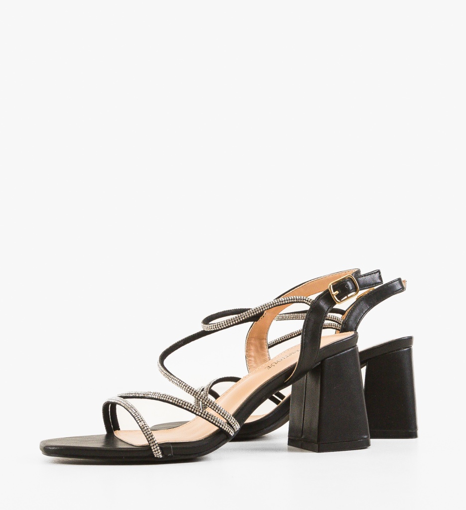 Sandale cu toc Rolo Negre | Eleganță și Confort - imagine 4