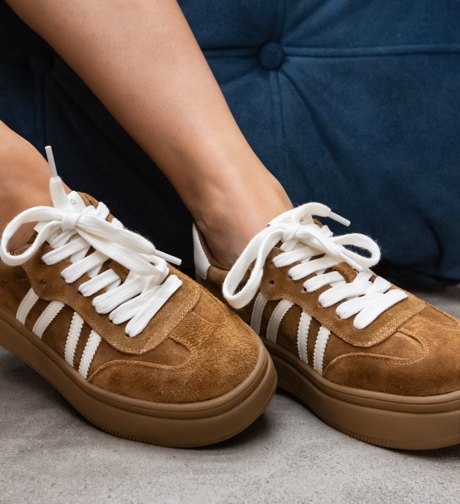 Sneakers Dama Dasy Camel - Confort Sport - imagine 2