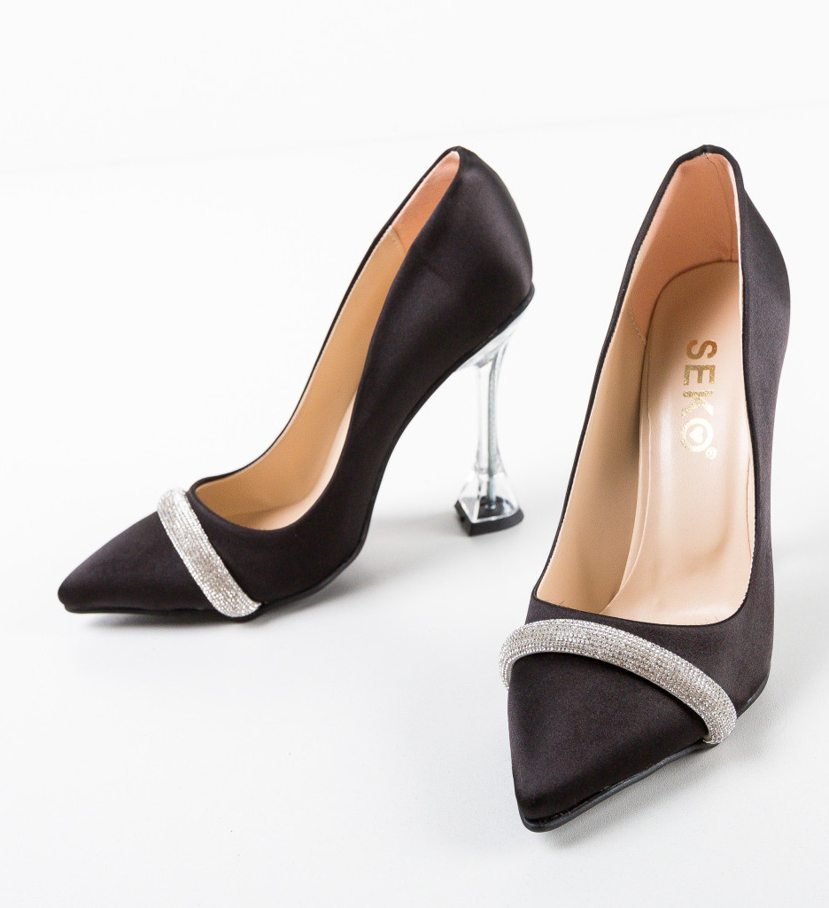 Pantofi Skyan Negri cu Toc | Eleganți - imagine 5
