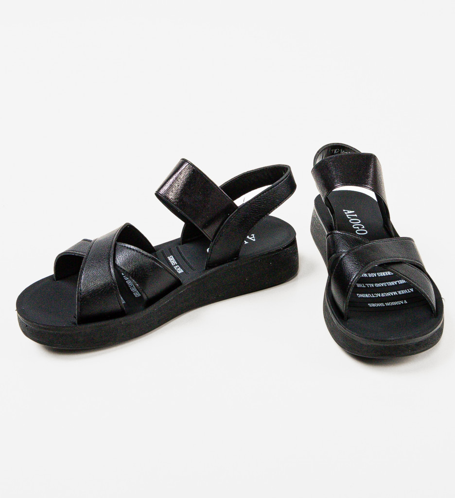 Sandale Dama Negre Brina - Confort Zilnic - imagine 6