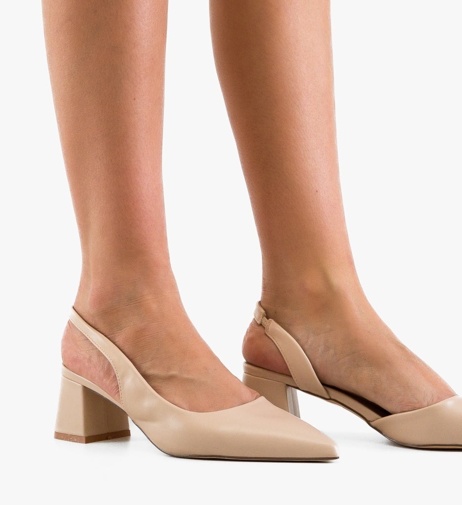 Pantofi Dama Deder Nude Eleganți - imagine 5