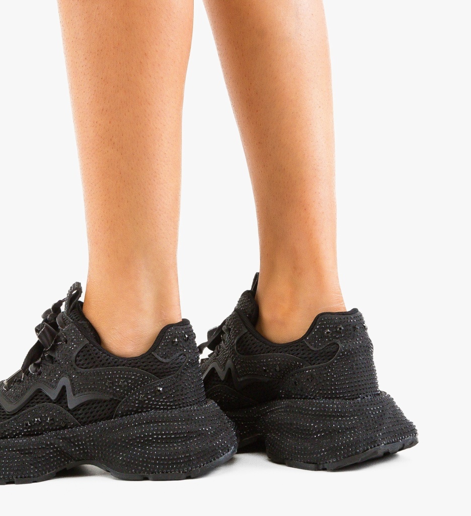 Sneakers Dama Talon Negri - Stil și Confort Urban - imagine 3