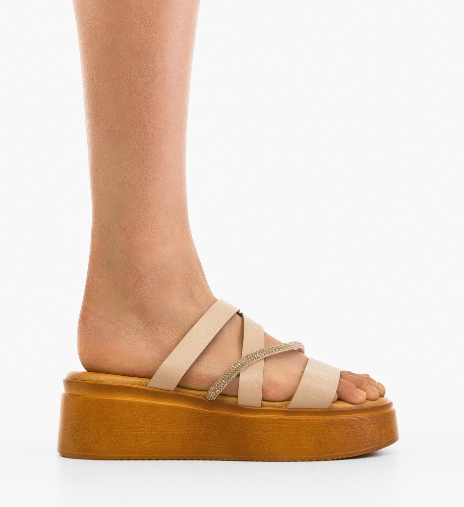 Papuci Dama Kittum Bej | Confort și Eleganță - imagine 6