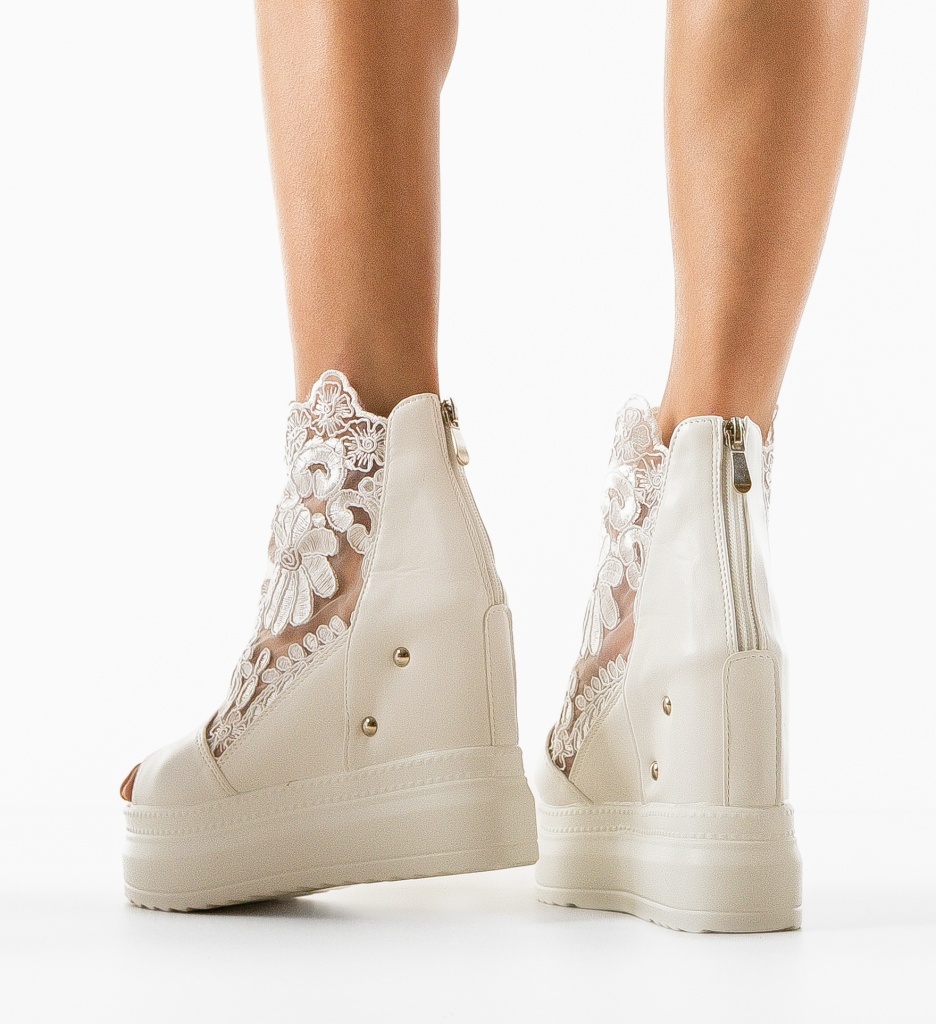 Platforme Dama Albe | Stil si Eleganta - imagine 4