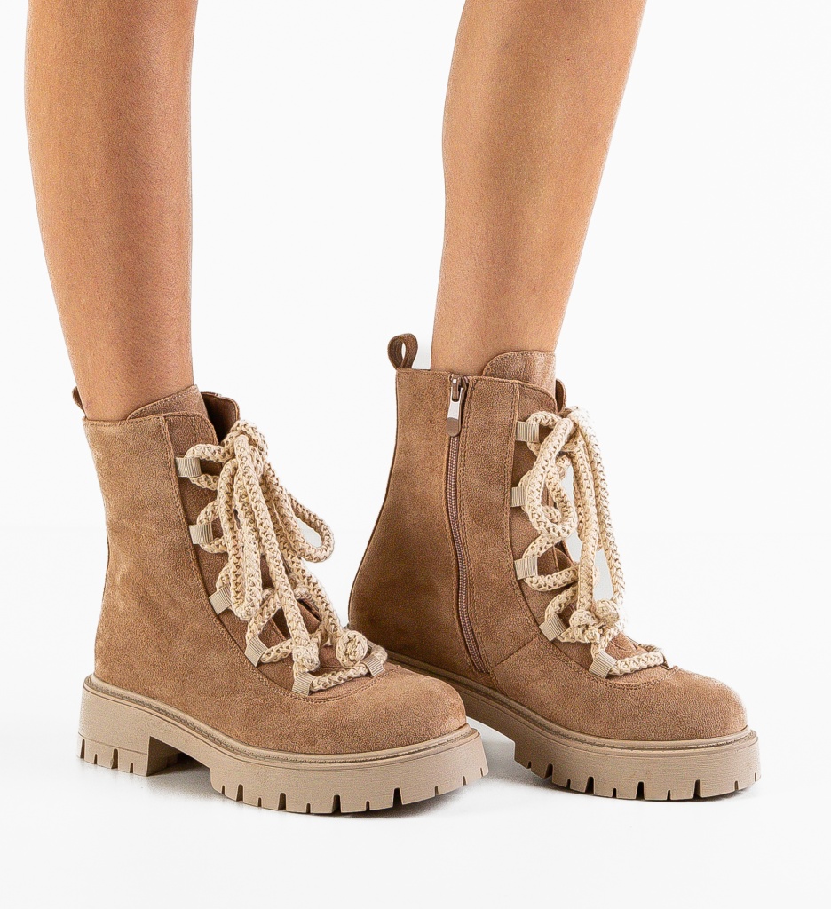 Ghete Dama Kartat Khaki - Confort & Stil - imagine 2