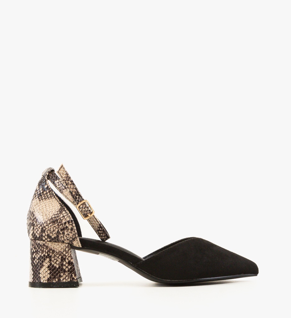 Pantofi Neyny Negri Eleganți cu Toc - imagine 12