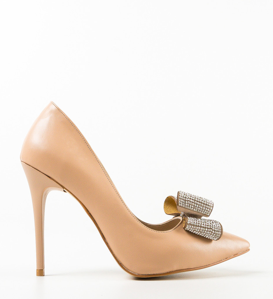 Pantofi cu Toc Farma Nude - Eleganță și Stil - imagine 5