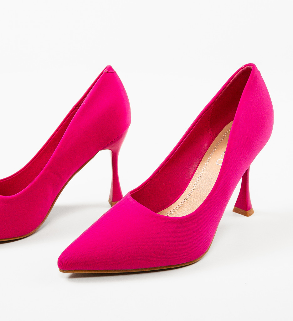 Pantofi dama Kikor Fuchsia cu toc elegant - imagine 7