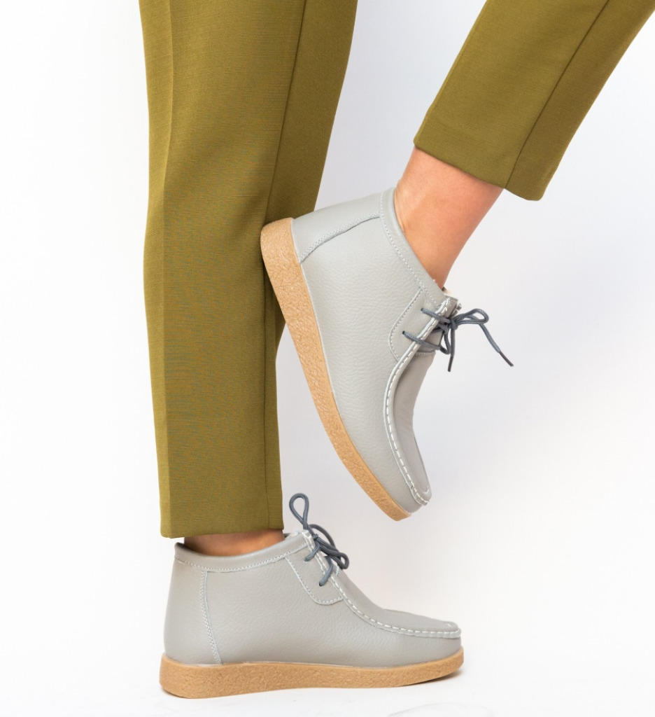 Pantofi Casual Munela Gri - Confort & Stil