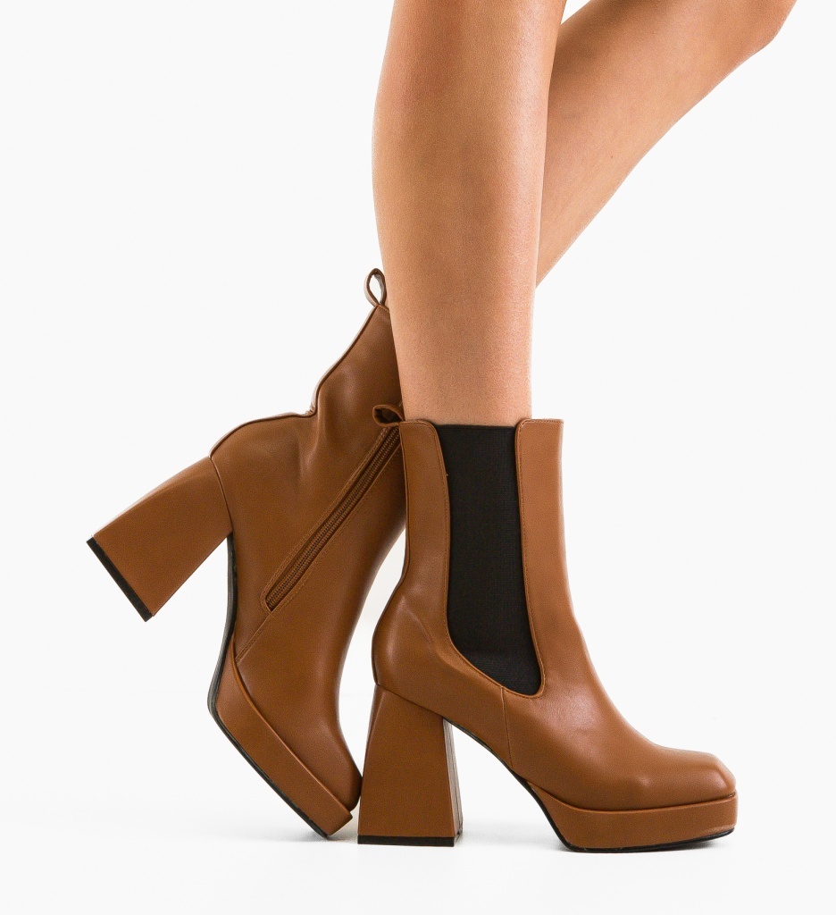 Botine Dama Jorge Camel - Eleganță și Confort - imagine 2