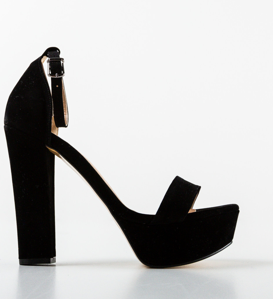 Sandale Dama Poly Negre | Toc Stabil & Eleganță - imagine 4