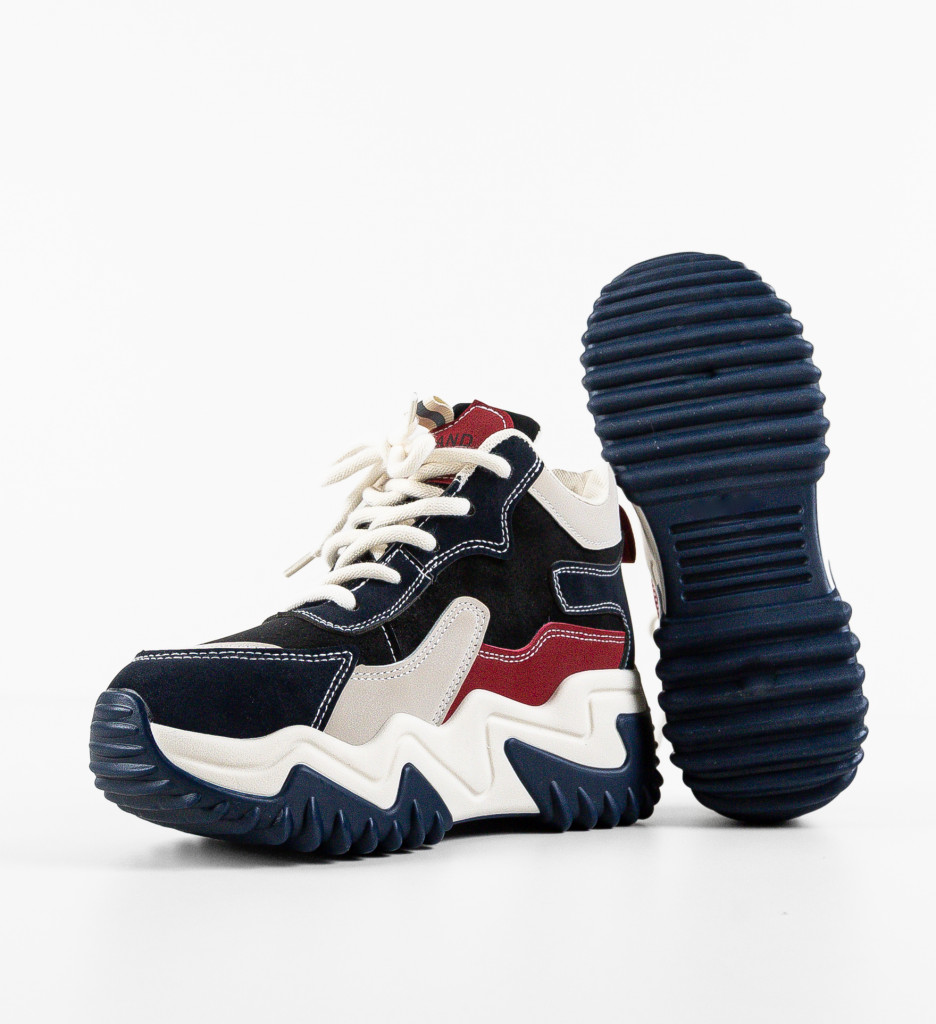 Sneakers Dama Orangyna Bleumarin Confort Spor - imagine 5