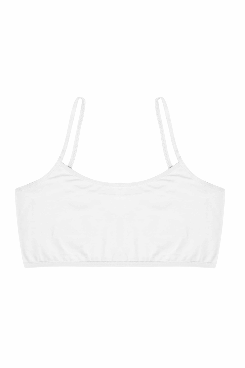 Bustiera Picadili Alb, Bumbac, Confort - imagine 3