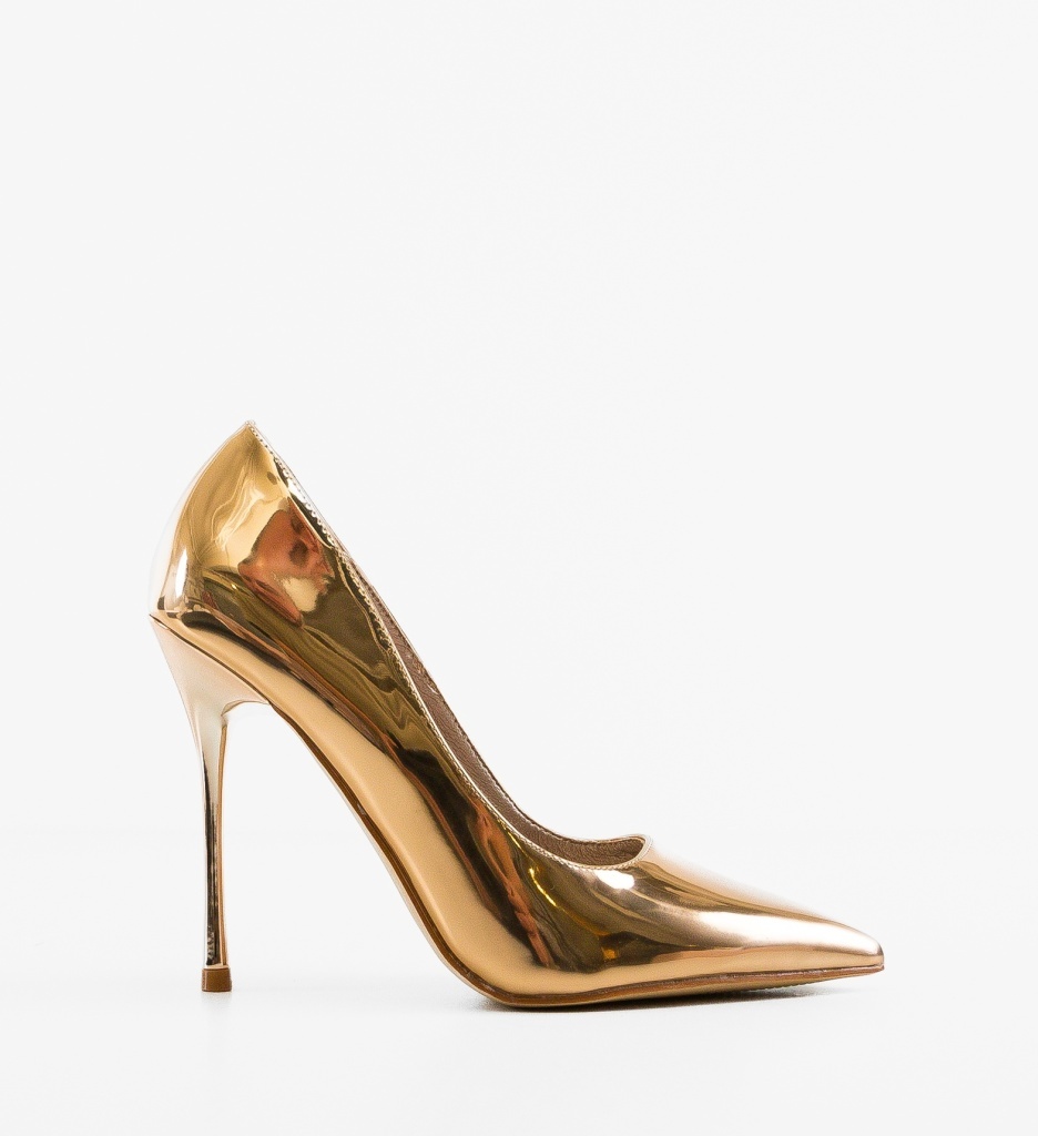 Pantofi Stiletto Aurii Eleganți pentru Ocazii Speciale - imagine 6