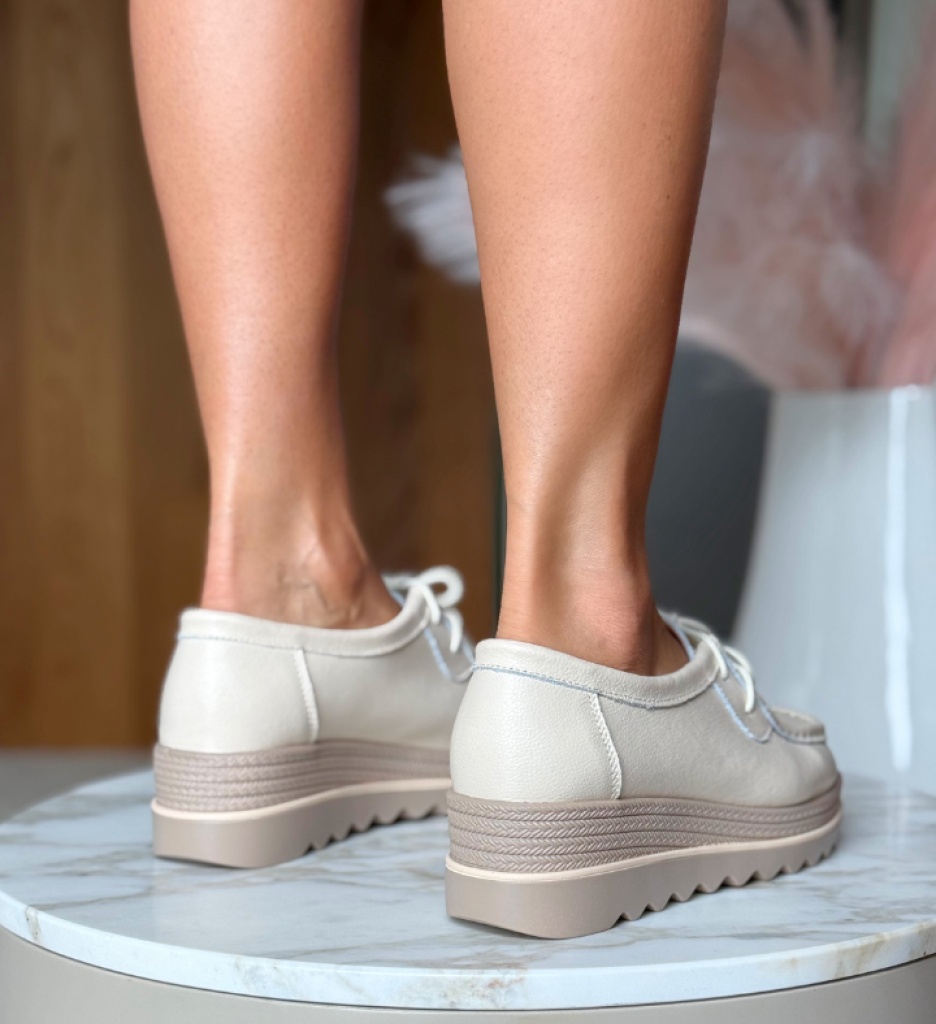 Pantofi Casual Sag Bej - Confort și Stil Zilnic - imagine 4