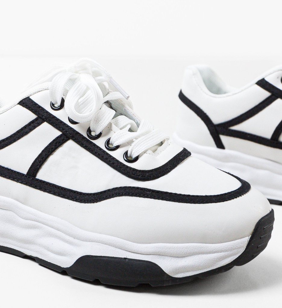 Sneakers Dama Zakaria Albi - Confort si Stil - imagine 6