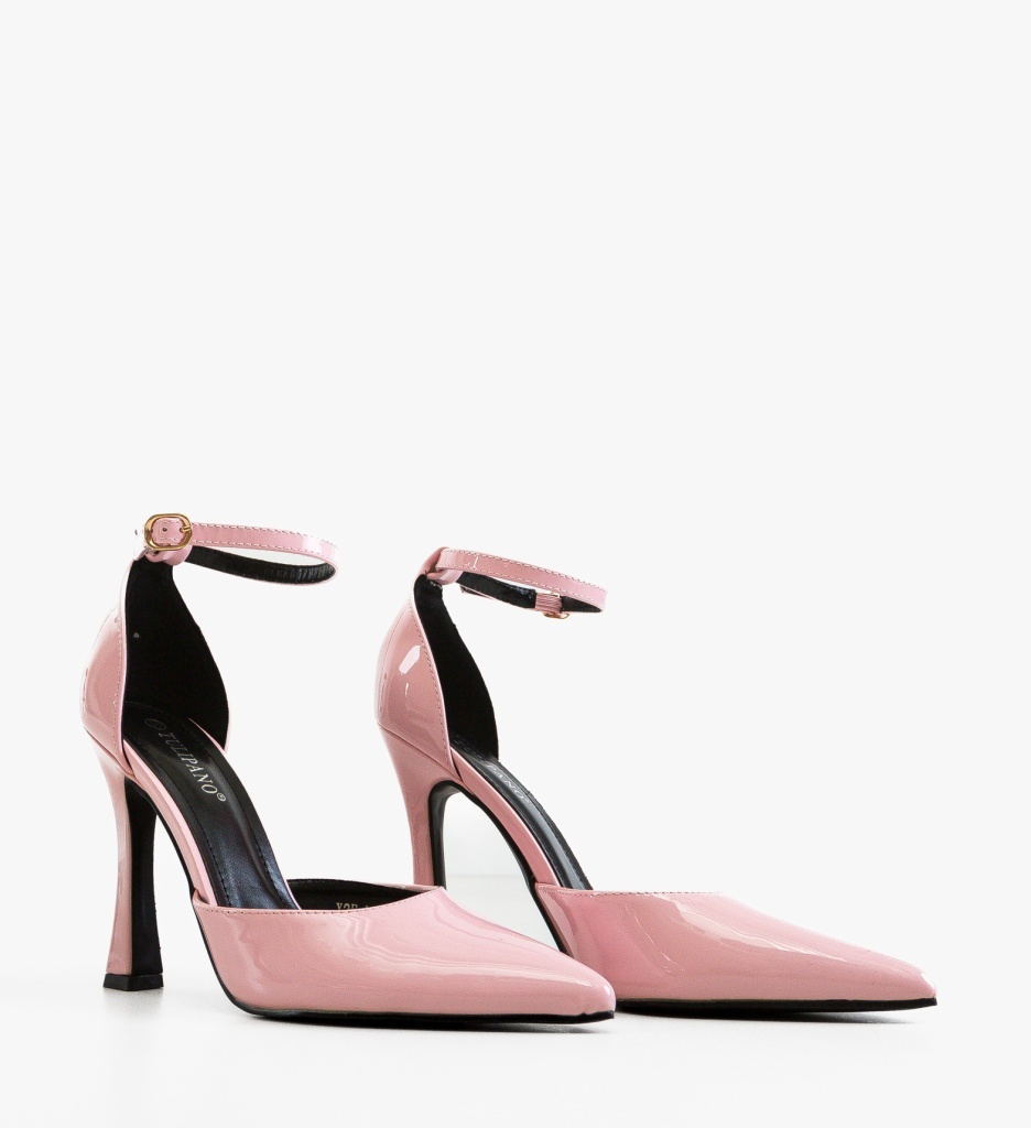 Pantofi Stiletto Dama Faxery Roz Eleganți - imagine 3
