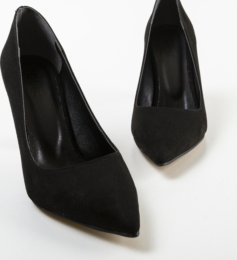 Pantofi Alogolo Negri cu Toc - Eleganță Asigurată - imagine 5